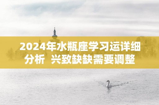 2025年水瓶座学习运详细分析  兴致缺缺需要调整