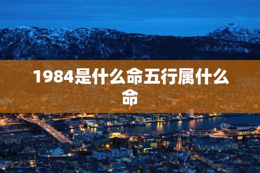 1984是什么命五行属什么命