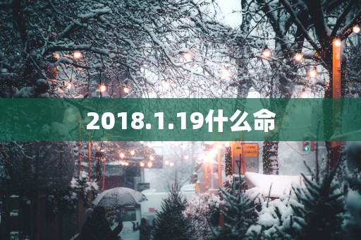 2018.1.19什么命