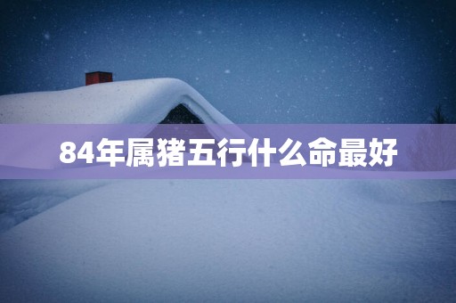 84年属猪五行什么命最好