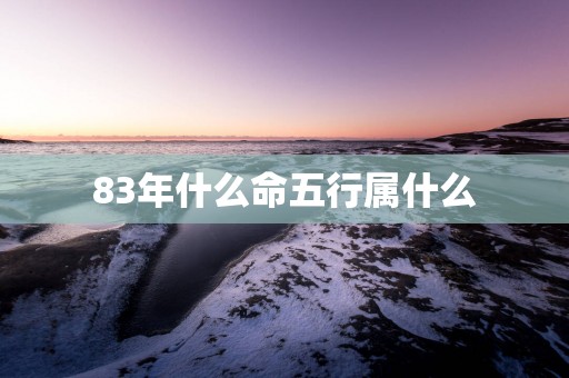 83年什么命五行属什么