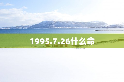1995.7.26什么命