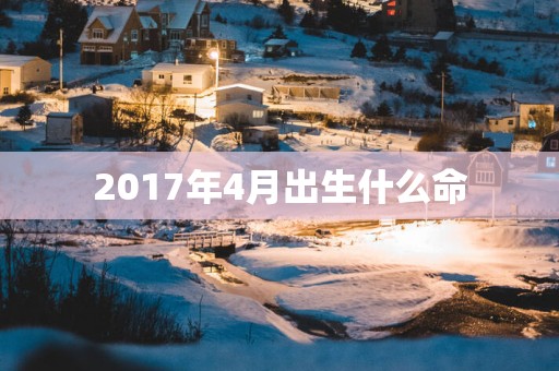 2017年4月出生什么命