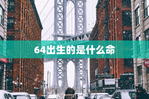 64出生的是什么命
