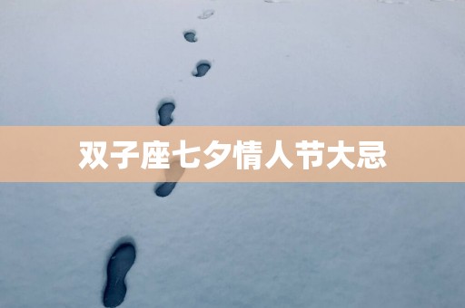 双子座七夕情人节大忌