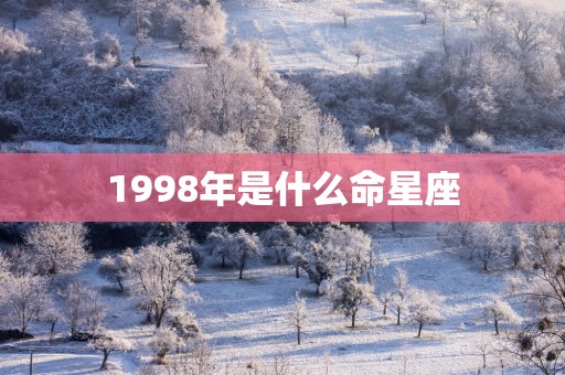 1998年是什么命星座