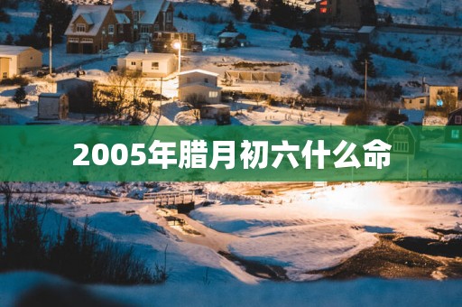 2005年腊月初六什么命