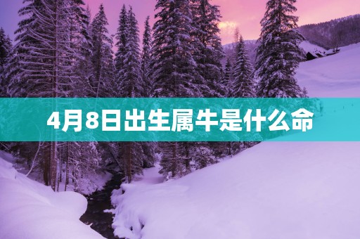 4月8日出生属牛是什么命