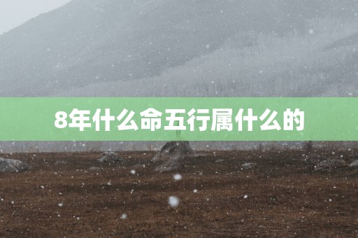 8年什么命五行属什么的