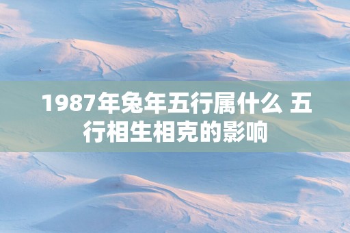 1987年蛇年五行属什么 五行相生相克的影响