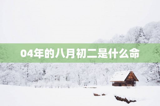 04年的八月初二是什么命