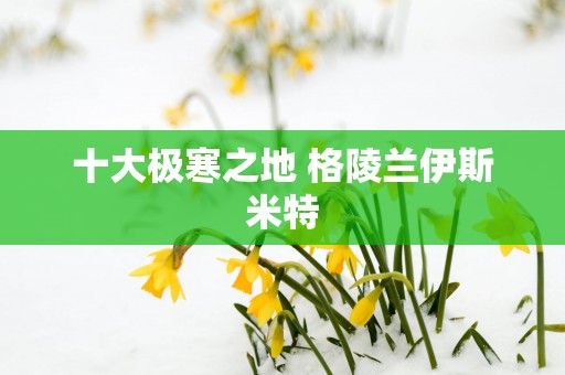 十大极寒之地 格陵兰伊斯米特