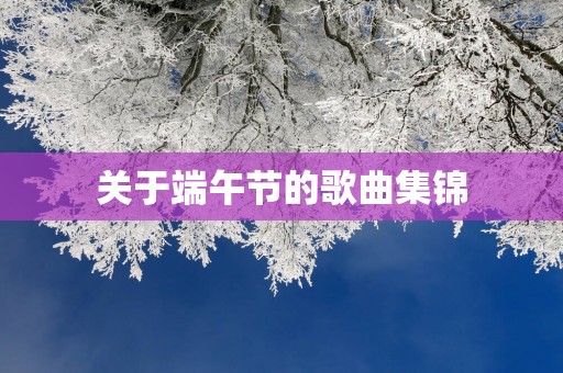 关于端午节的歌曲集锦