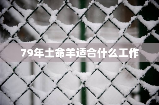 79年土命羊适合什么工作