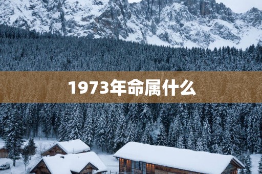 1973年命属什么