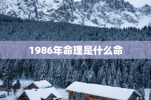 1986年命理是什么命