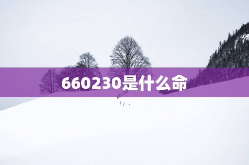 660230是什么命