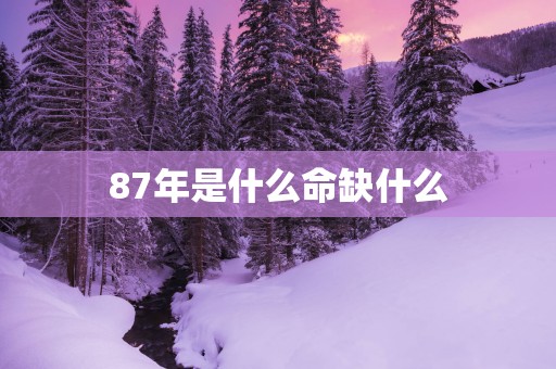 87年是什么命缺什么