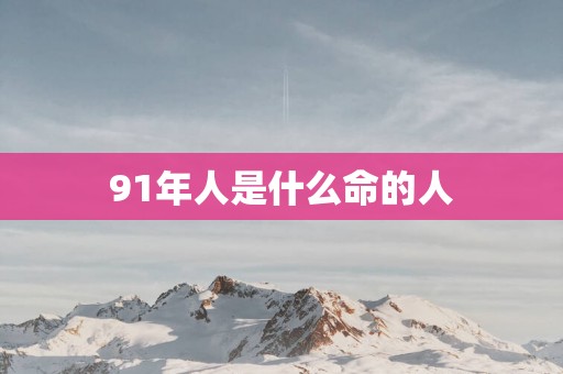 91年人是什么命的人