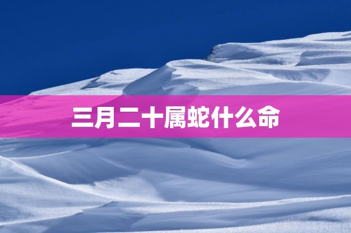 三月二十属蛇什么命