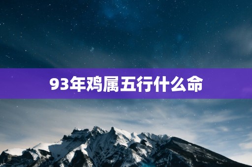 93年鸡属五行什么命