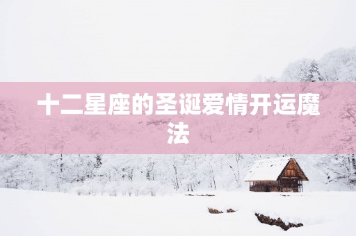 十二星座的圣诞爱情开运魔法