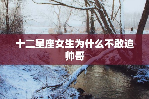 十二星座女生为什么不敢追帅哥
