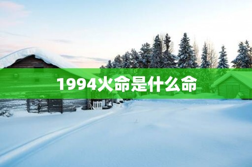 1994火命是什么命