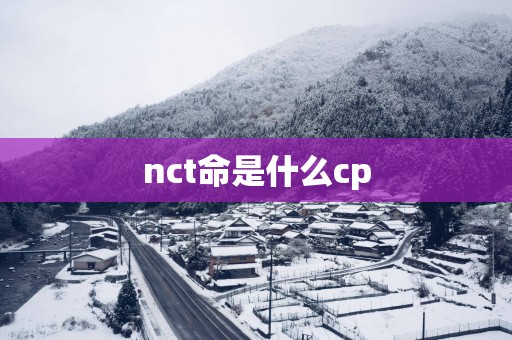 nct命是什么cp