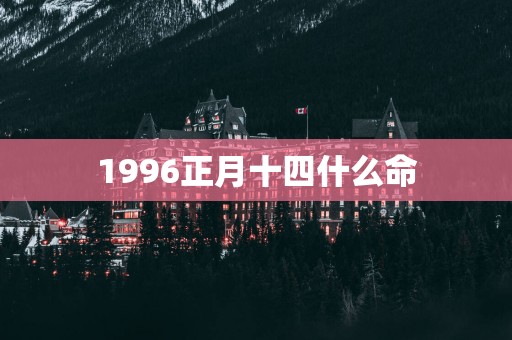 1996正月十四什么命