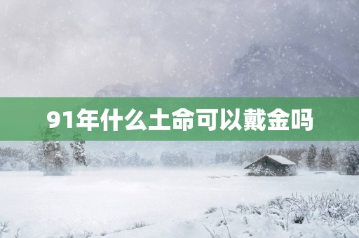 91年什么土命可以戴金吗