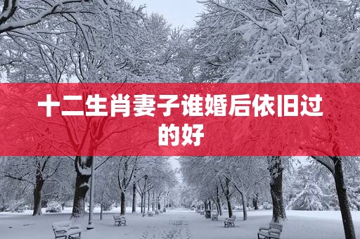 十二生肖妻子谁婚后依旧过的好