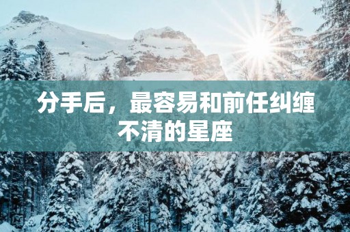 分手后，最容易和前任纠缠不清的星座