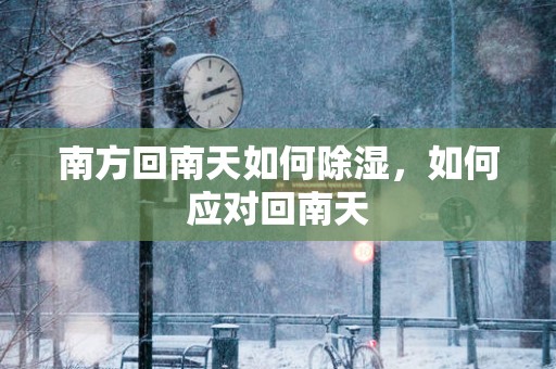 南方回南天如何除湿，如何应对回南天
