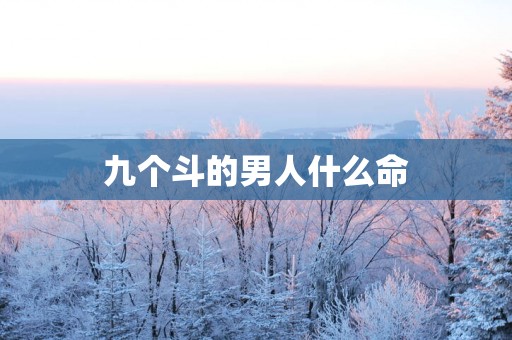 九个斗的男人什么命