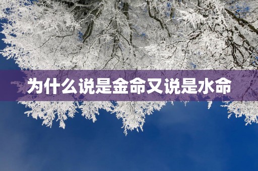 为什么说是金命又说是水命