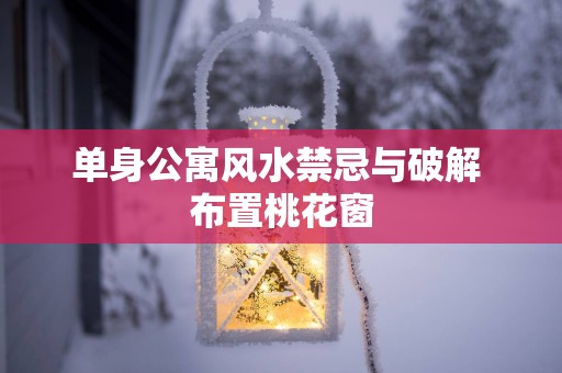 单身公寓风水禁忌与破解 布置桃花窗