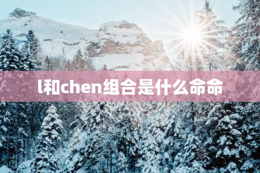 l和chen组合是什么命命