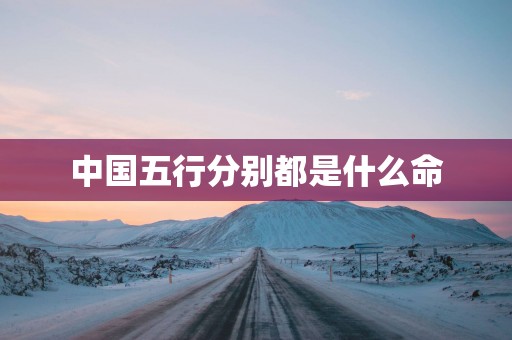 中国五行分别都是什么命