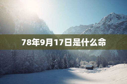 78年9月17日是什么命