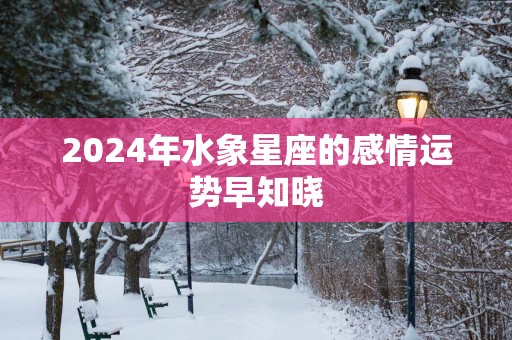 2025年水象星座的感情运势早知晓