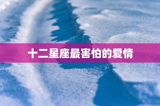 十二星座最害怕的爱情
