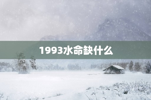 1993水命缺什么
