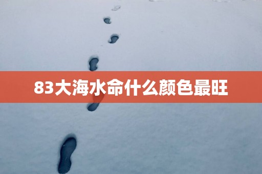 83大海水命什么颜色最旺