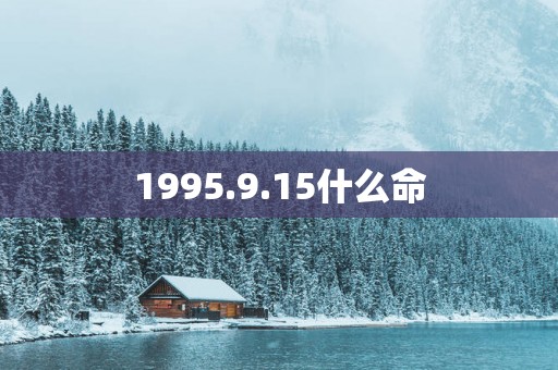 1995.9.15什么命