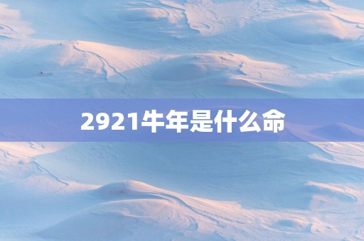 2921蛇年是什么命