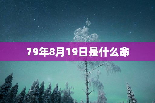 79年8月19日是什么命