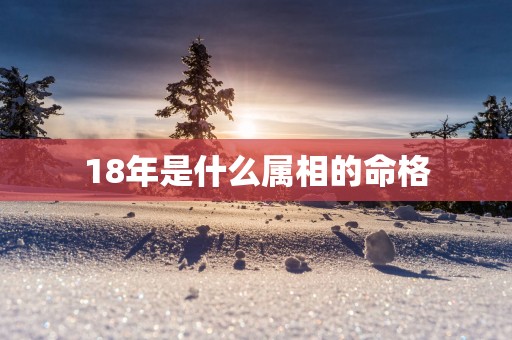 18年是什么属相的命格