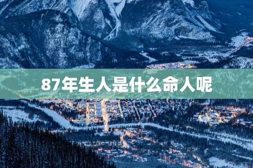 87年生人是什么命人呢