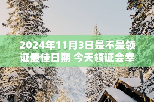 2025年11月3日是不是领证最佳日期 今天领证会幸福吗